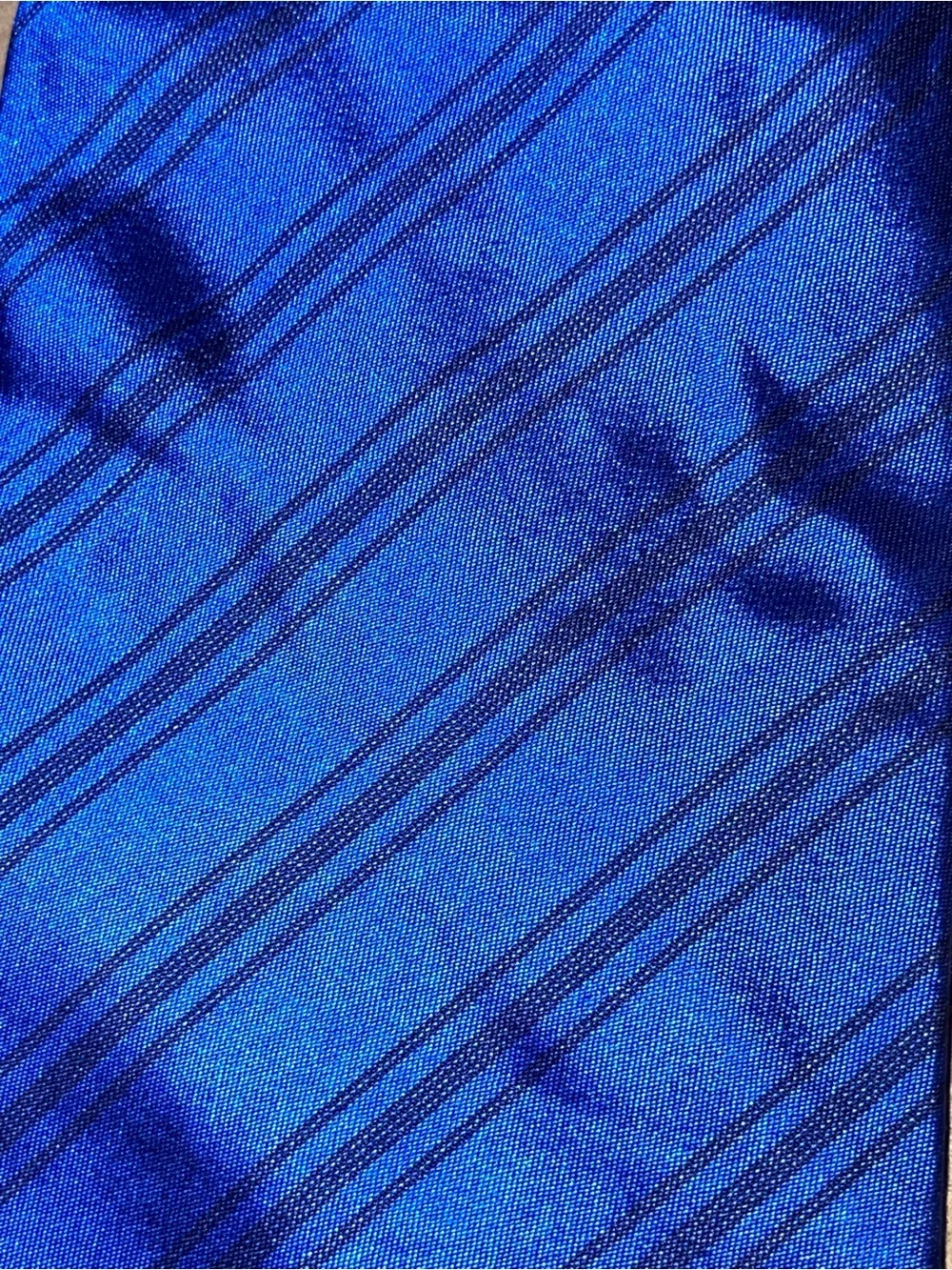 Karl Lagerfeld Electric Blue Striped Tie
